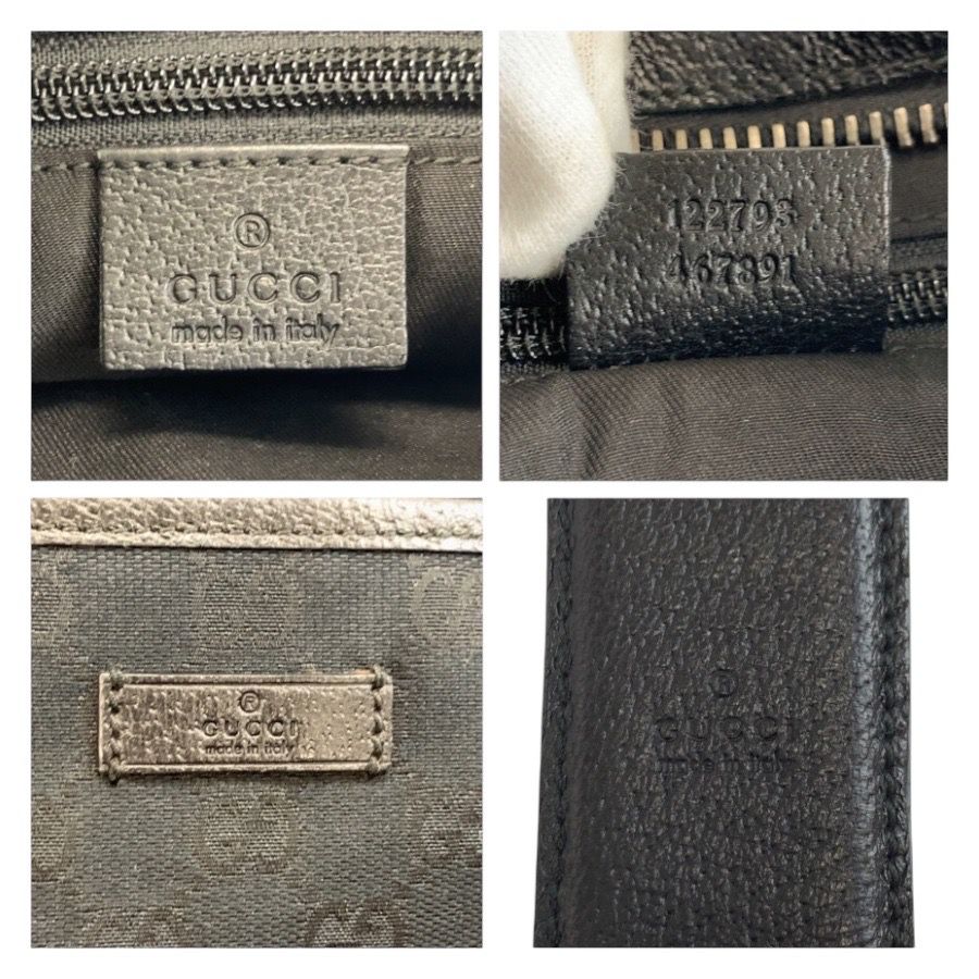 Gucci Black GG Canvas Shoulder Bag Pochette — view 3