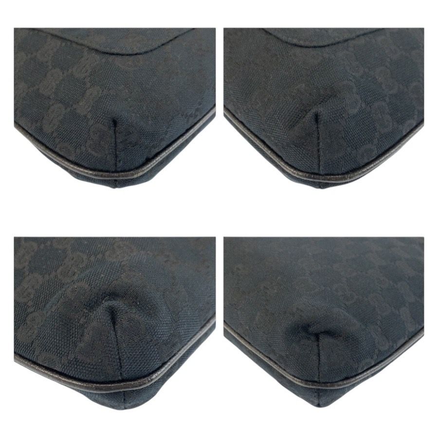Gucci Black GG Canvas Shoulder Bag Pochette — view 4