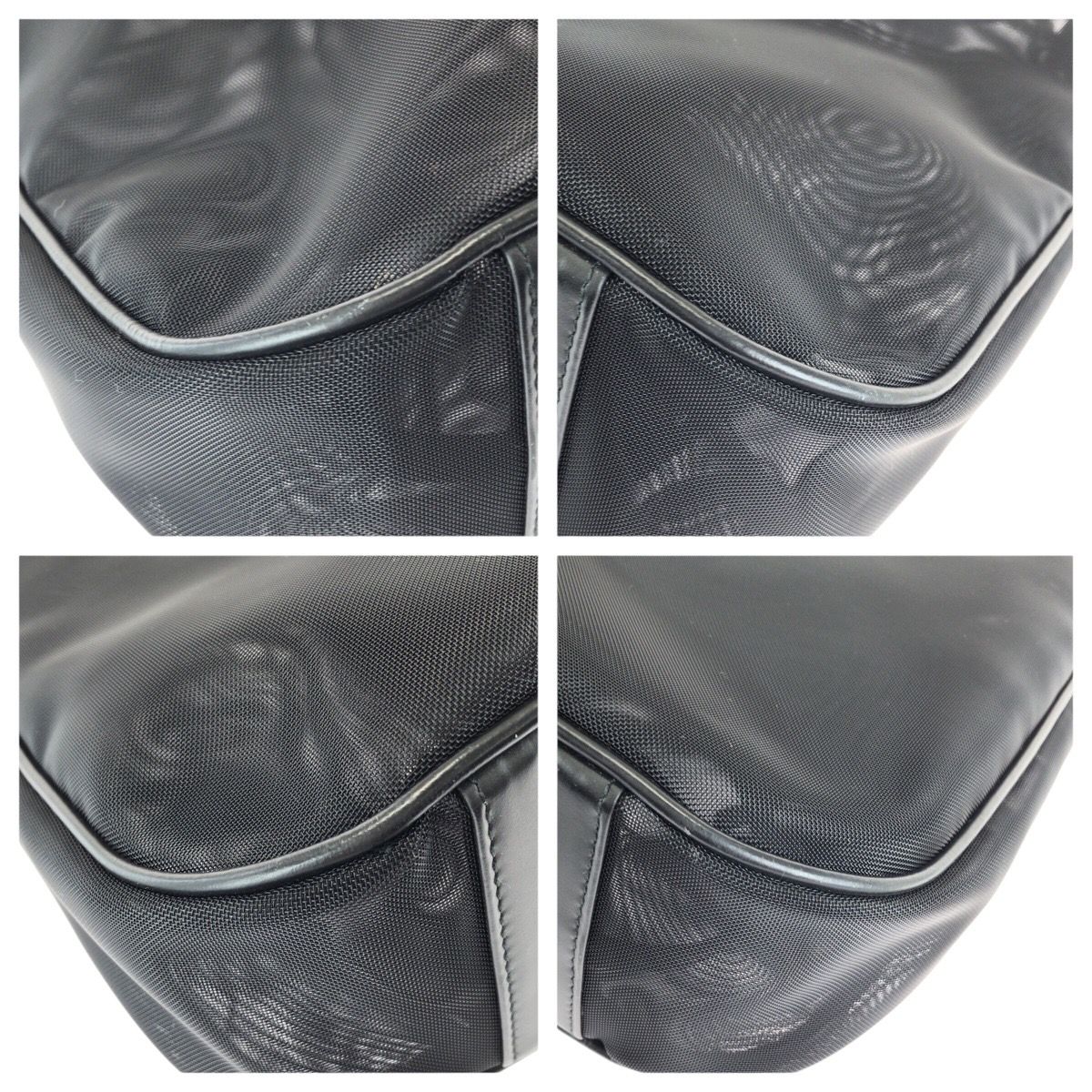 Gucci Bamboo Black Gunmetal Nylon Leather 001 Tote Shoulder — view 3