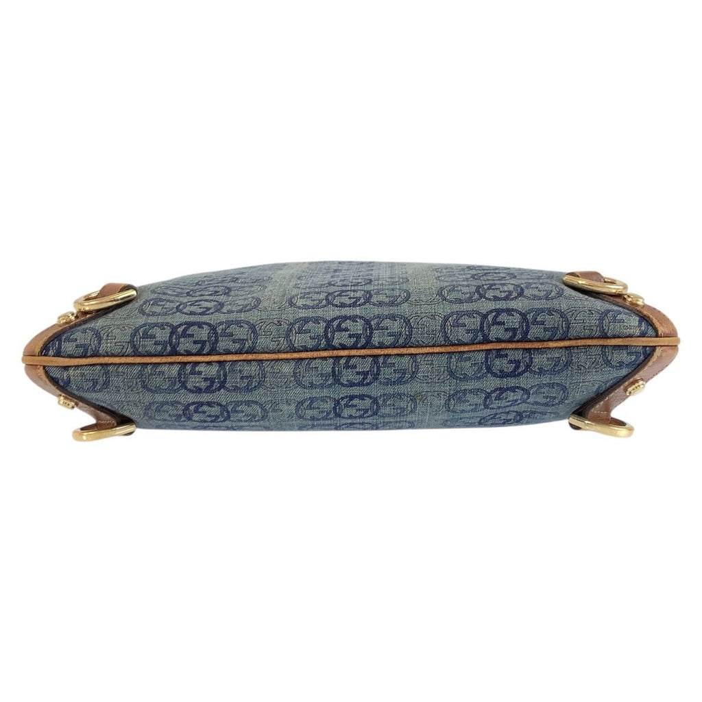 Gucci Interlocking Abbey Blue Brown Gold Shoulder — view 9
