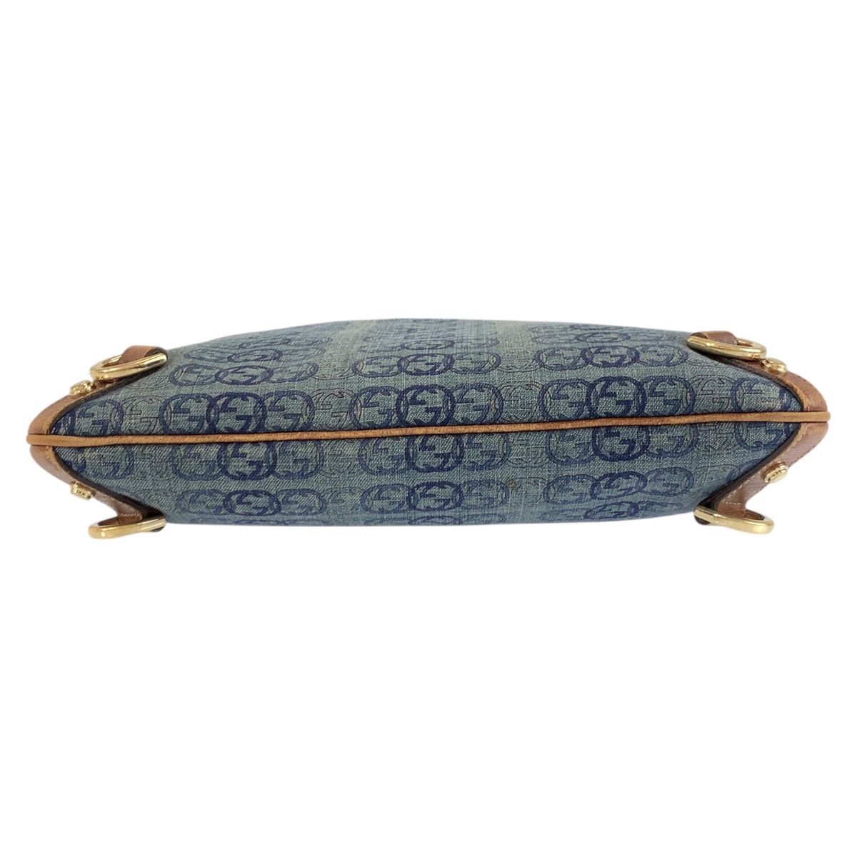 Gucci Interlocking Abbey Blue Brown Gold Shoulder — view 9
