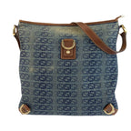 Gucci Interlocking Abbey Blue Brown Gold Shoulder