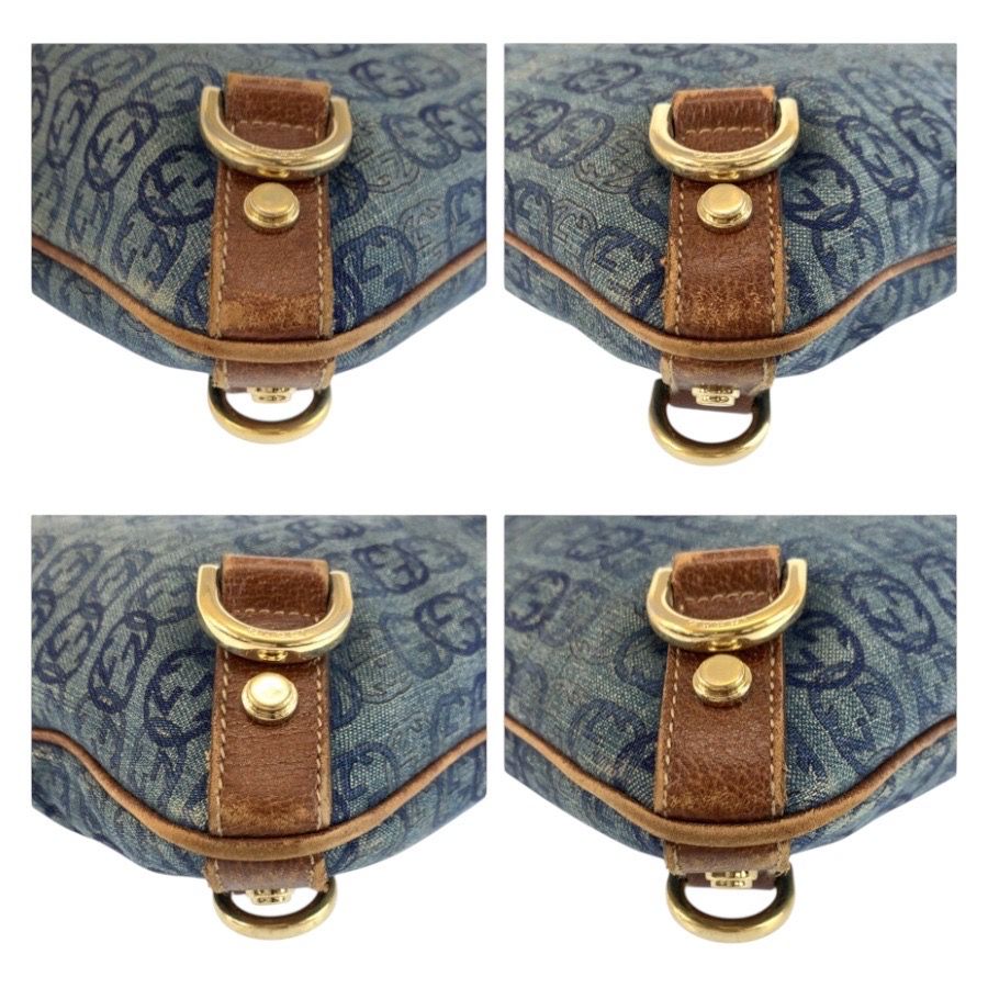 Gucci Interlocking Abbey Blue Brown Gold Shoulder — view 4