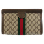 Gucci Vintage Sherry Line GG Supreme Canvas 67 014 Clutch — view 2