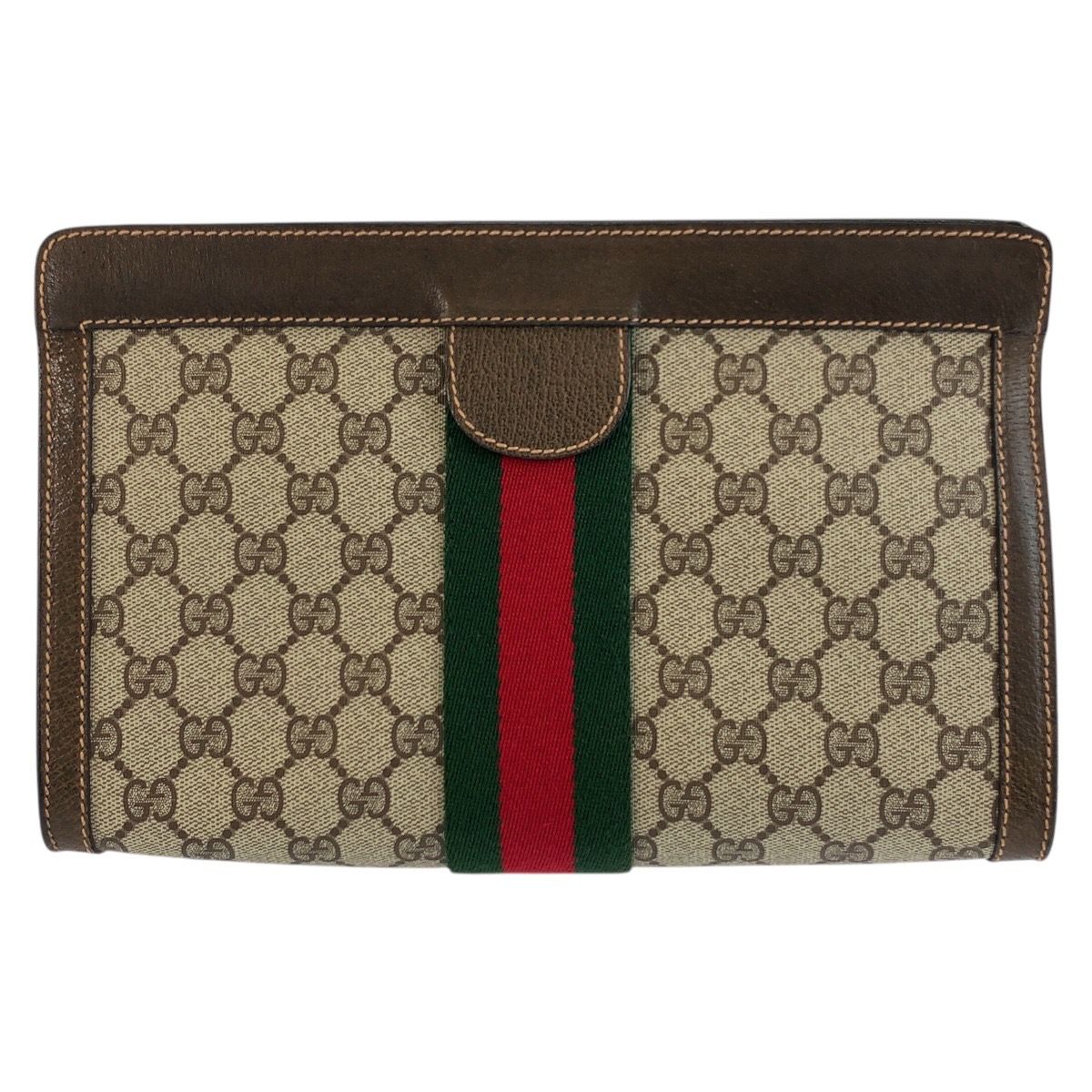 Gucci Vintage Sherry Line GG Supreme Canvas 67 014 Clutch — view 2