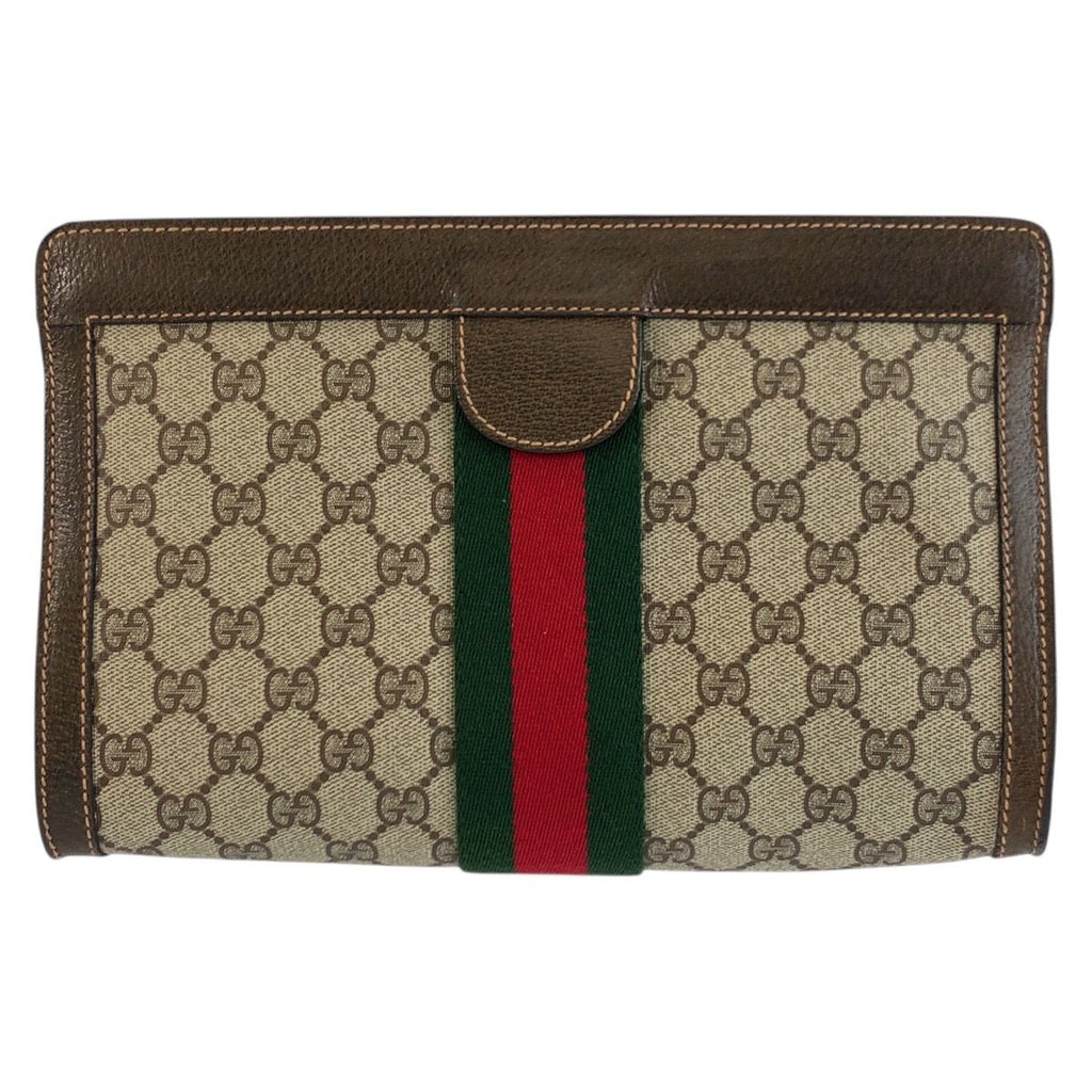 Gucci Vintage Sherry Line GG Supreme Canvas 67 014 Clutch