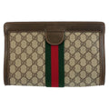 Gucci Vintage Sherry Line GG Supreme Canvas 67 014 Clutch
