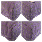 Prada Purple Silver Nylon Leather Tote Shoulder Bag