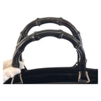 Gucci Bamboo Black Silver Nylon 002 Tote Shoulder — view 8