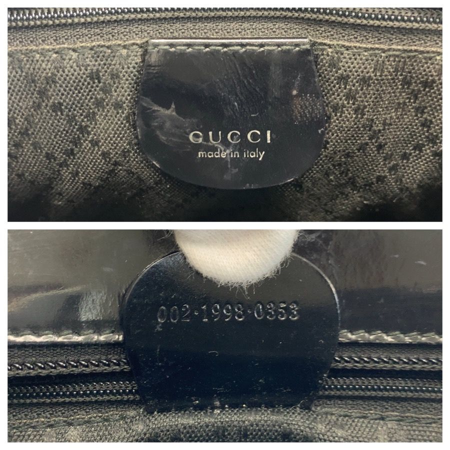 Gucci Bamboo Black Silver Nylon 002 Tote Shoulder — view 3