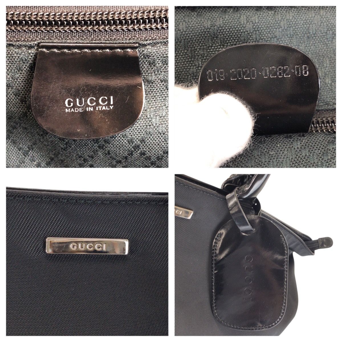 Gucci Black Silver Nylon 019 08 Tote Bag