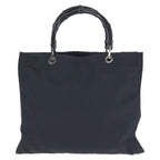 Gucci Bamboo Black Silver Nylon 002 Tote — view 2