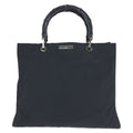 Gucci Bamboo Black Silver Nylon 002 Tote