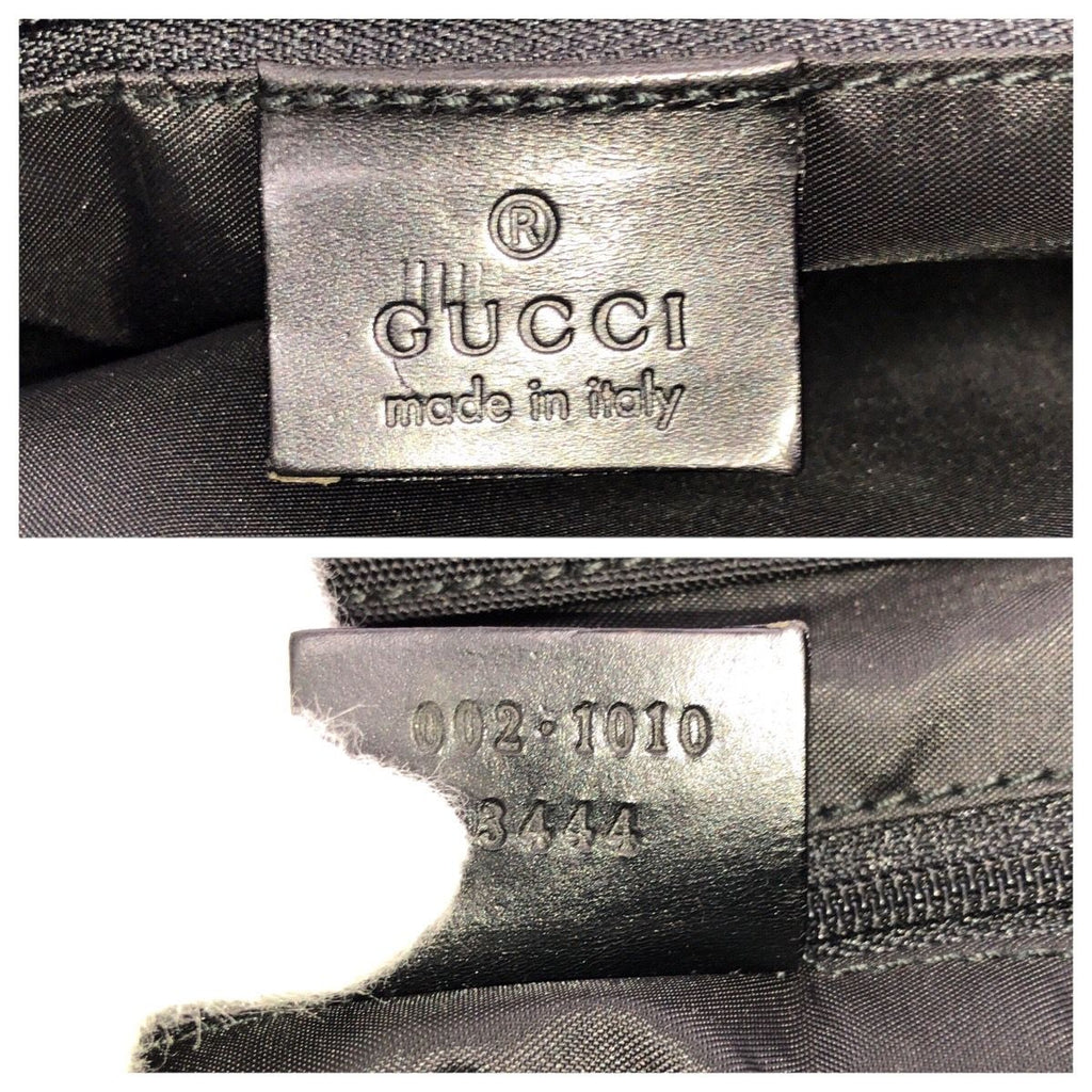 Gucci Bamboo Black Silver Nylon 002 Tote — view 4