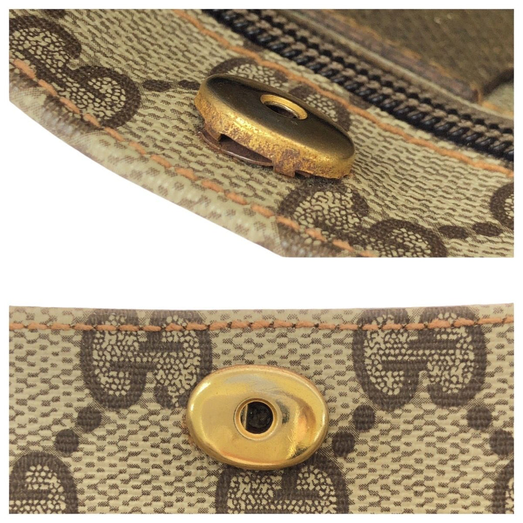 Gucci Vintage Sherry Line Beige Brown GG Supreme Canvas Tote — view 6
