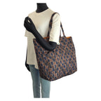 Prada Byobag Tessuto Brown Black Navy Nylon Tote Shoulder — view 7
