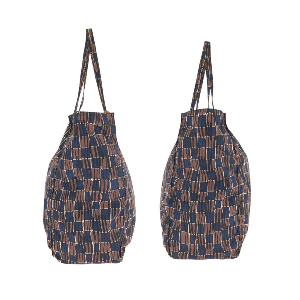 Prada Byobag Tessuto Brown Black Navy Nylon Tote Shoulder — view 8