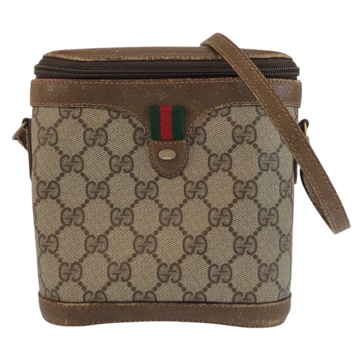 Gucci Vintage Sherry Line Beige GG Supreme Canvas 904 02 070 Shoulder