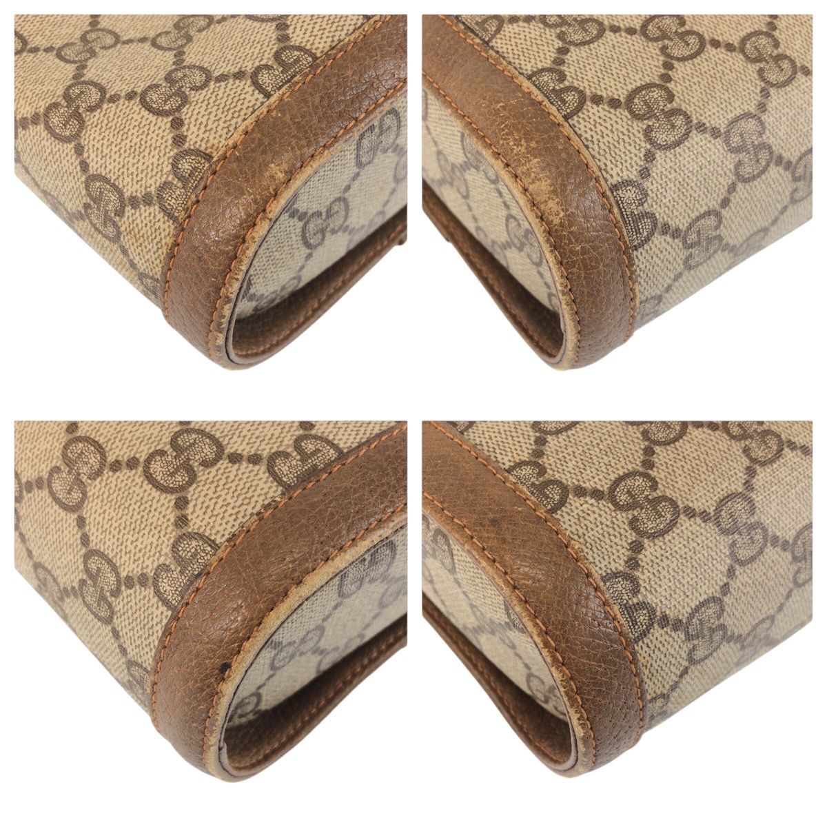 Gucci Vintage Sherry Line Beige GG Supreme Canvas 904 02 070 Shoulder — view 4