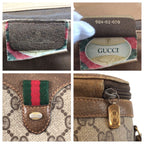 Gucci Vintage Sherry Line Beige GG Supreme Canvas 904 02 070 Shoulder — view 3