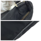 Prada Tessuto Black Silver Nylon Leather Shoulder — view 5