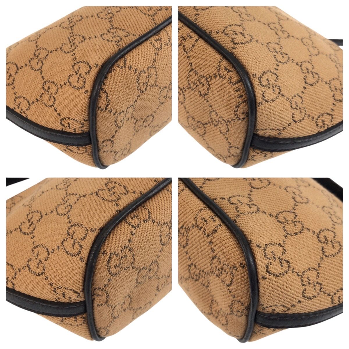 Gucci Beige Brown GG Canvas Handbag Pouch — view 4