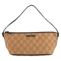 Gucci Beige Brown GG Canvas Handbag Pouch