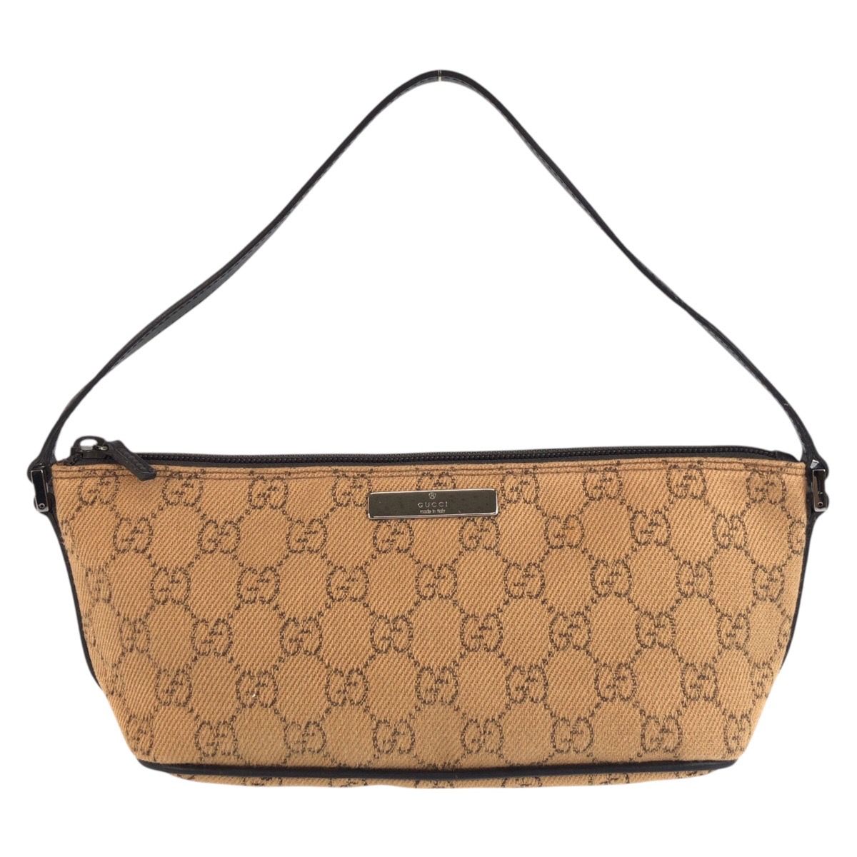 Gucci Beige Brown GG Canvas Handbag Pouch