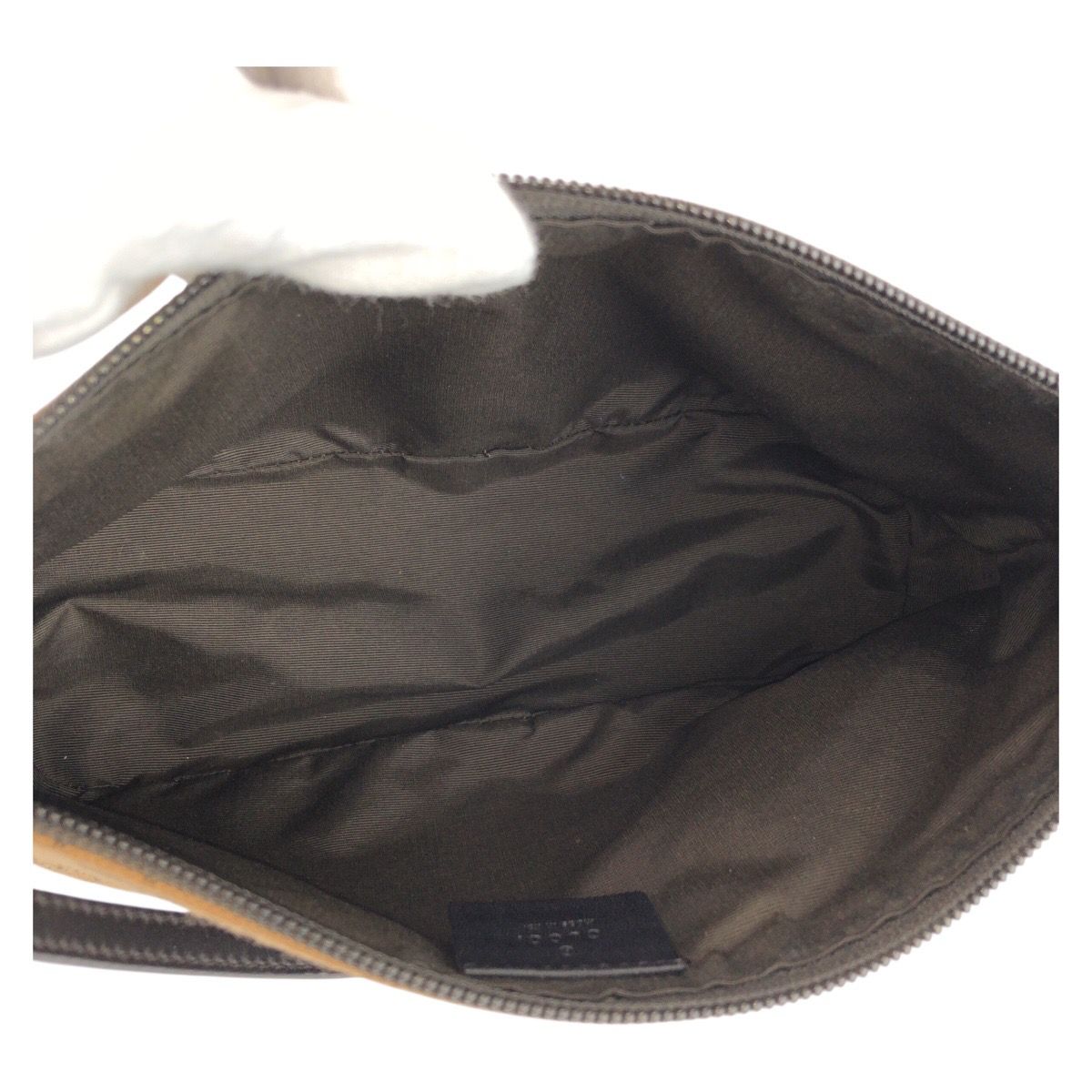 Gucci Beige Brown GG Canvas Handbag Pouch — view 7