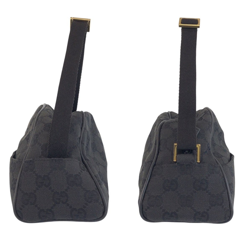 Gucci Half Moon Black Gold GG Canvas Shoulder — view 7