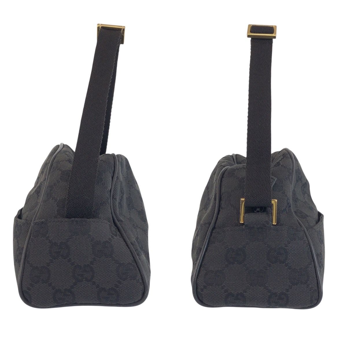 Gucci Half Moon Black Gold GG Canvas Shoulder — view 7