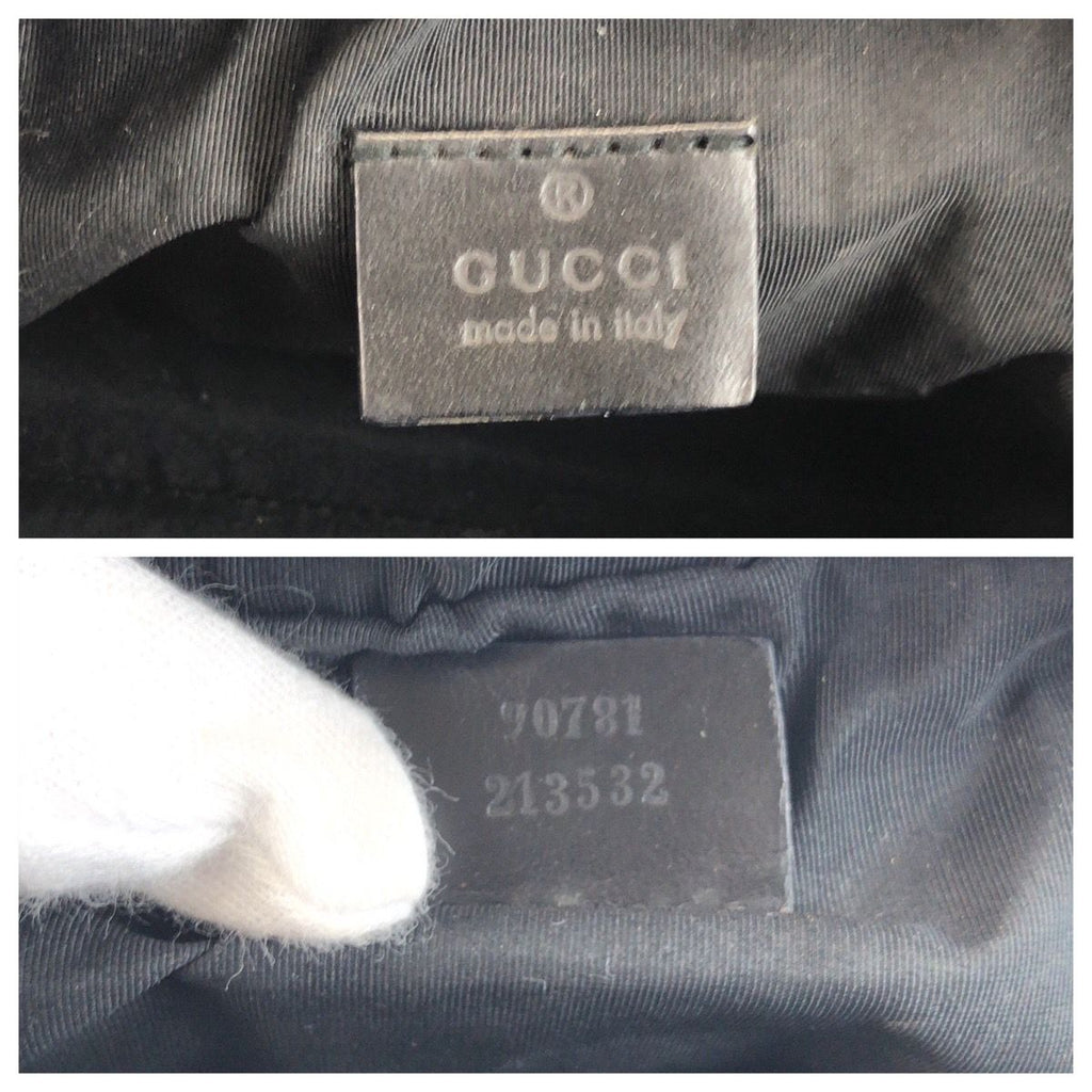 Gucci Half Moon Black Gold GG Canvas Shoulder — view 3
