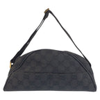 Gucci Half Moon Black Gold GG Canvas Shoulder