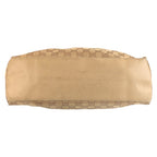 Gucci Bamboo Beige Gold GG Canvas Handbag — view 9
