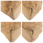 Gucci Bamboo Beige Gold GG Canvas Handbag — view 4