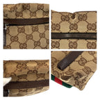 Gucci Sherry Line Beige Brown GG Canvas Leather Belt Bag Waist Pouch — view 5