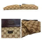 Gucci Sherry Line Beige Brown GG Canvas Leather Belt Bag Waist Pouch — view 7