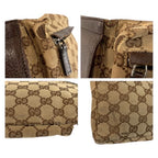 Gucci Sherry Line Beige Brown GG Canvas Leather Belt Bag Waist Pouch — view 6