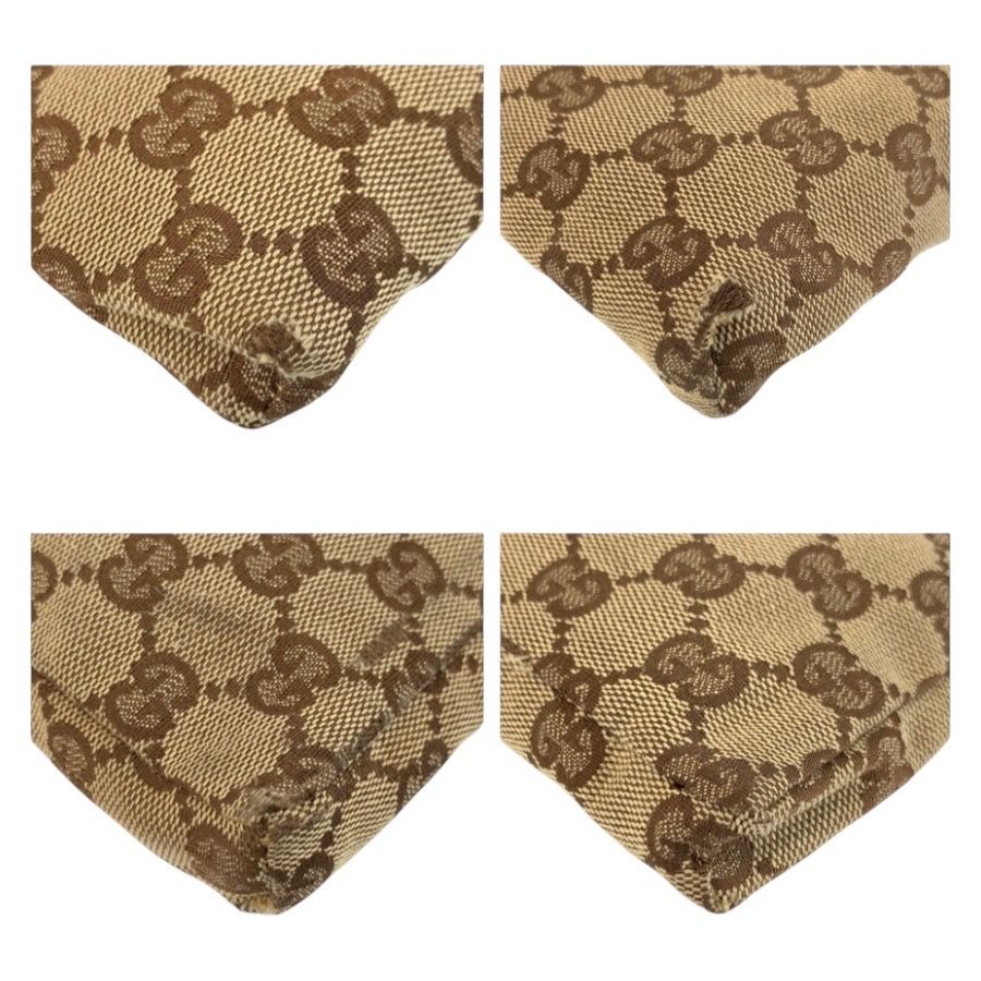 Gucci Sherry Line Beige Brown GG Canvas Leather Belt Bag Waist Pouch — view 4