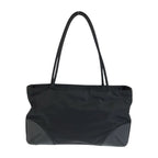 Prada Tessuto Black Silver Nylon Leather Tote Shoulder — view 2