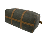 Dior Vintage Honeycomb Pattern Leather Boston Bag Khaki — view 8