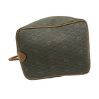 Dior Vintage Honeycomb Pattern Leather Boston Bag Khaki — view 5
