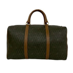 Dior Vintage Honeycomb Pattern Leather Boston Bag Khaki — view 3