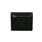Chanel Box Card with Number 28 Quilted CC Logo Caviar Leather Trifold Wallet — view 2