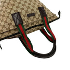 Gucci Sherry Line GG Logo Pattern Canvas Leather Handbag Mini Tote Brown — view 4