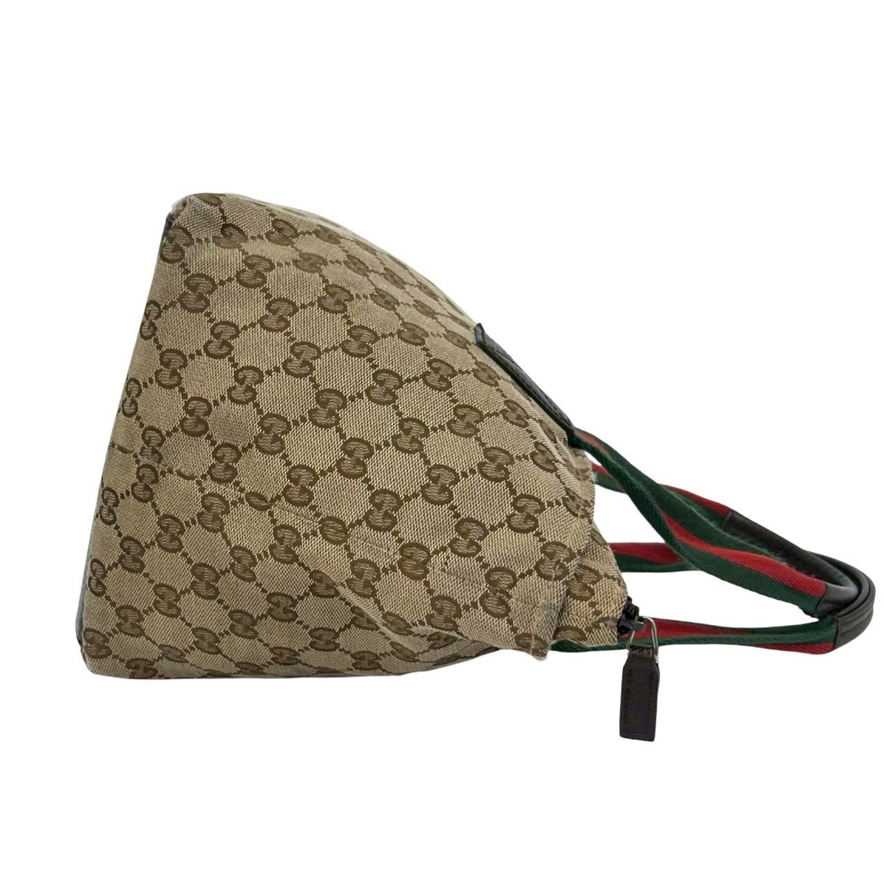 Gucci Sherry Line GG Logo Pattern Canvas Leather Handbag Mini Tote Brown — view 6