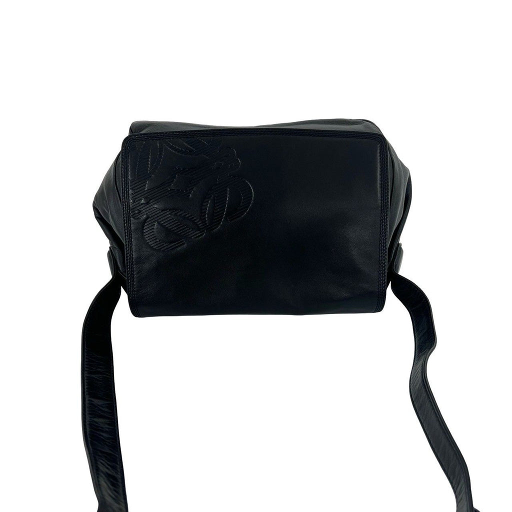Loewe Anagram Logo Leather Drawstring Shoulder Bag Crossbody Pochette Cross — view 4