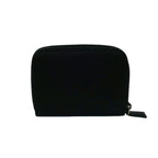 Prada Triangle Logo Plate Nylon Bifold Wallet Mini Card Case Black