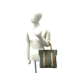 Dior Vintage Trotter CD Logo Canvas Leather Handbag Khaki — view 2