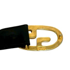 Gucci Vintage GG Logo Buckle Leather Belt Black — view 4